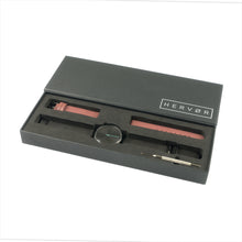 Load image into Gallery viewer, Black Hervor watch in black packaging includes strap adjustment tool