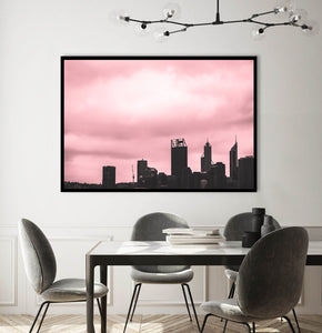 Pink Perth Landscape Print