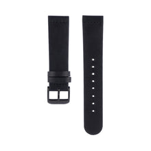 Load image into Gallery viewer, Black leather Hervor watch straps with black buckle