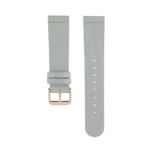 Load image into Gallery viewer, Dove grey leather Hervor watch straps with rose gold buckle