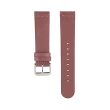 Load image into Gallery viewer, Dusty rose dark pink leather Hervor watch straps with silver buckle