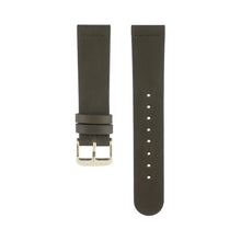 Load image into Gallery viewer, Olive khaki green leather Hervor watch straps with gold buckle